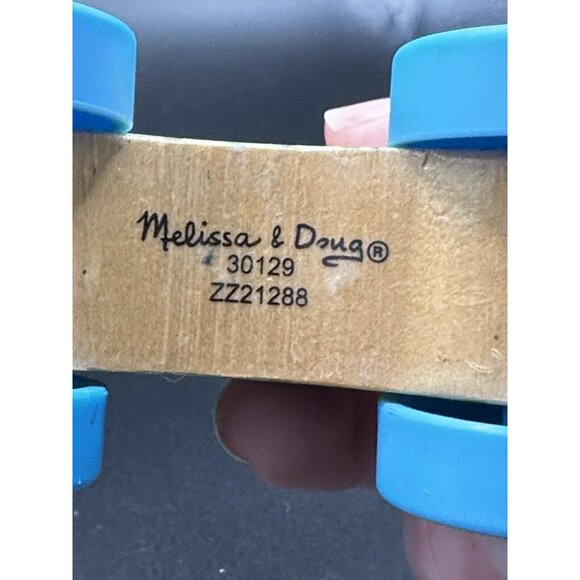 Melissa and Doug Stackable Car Wooden Toy orange cat driver blue wheels 4” - Picture 15 of 15